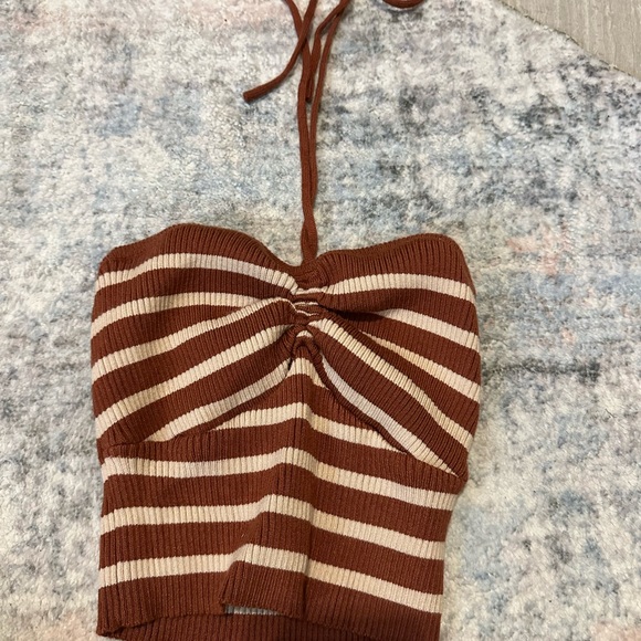 Windsor Brown and Cream Knit Tube Top - Picture 1 of 3